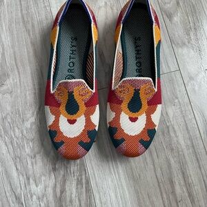 Rothy's Retired Moroccan Amber Colorful Patterned Loafers